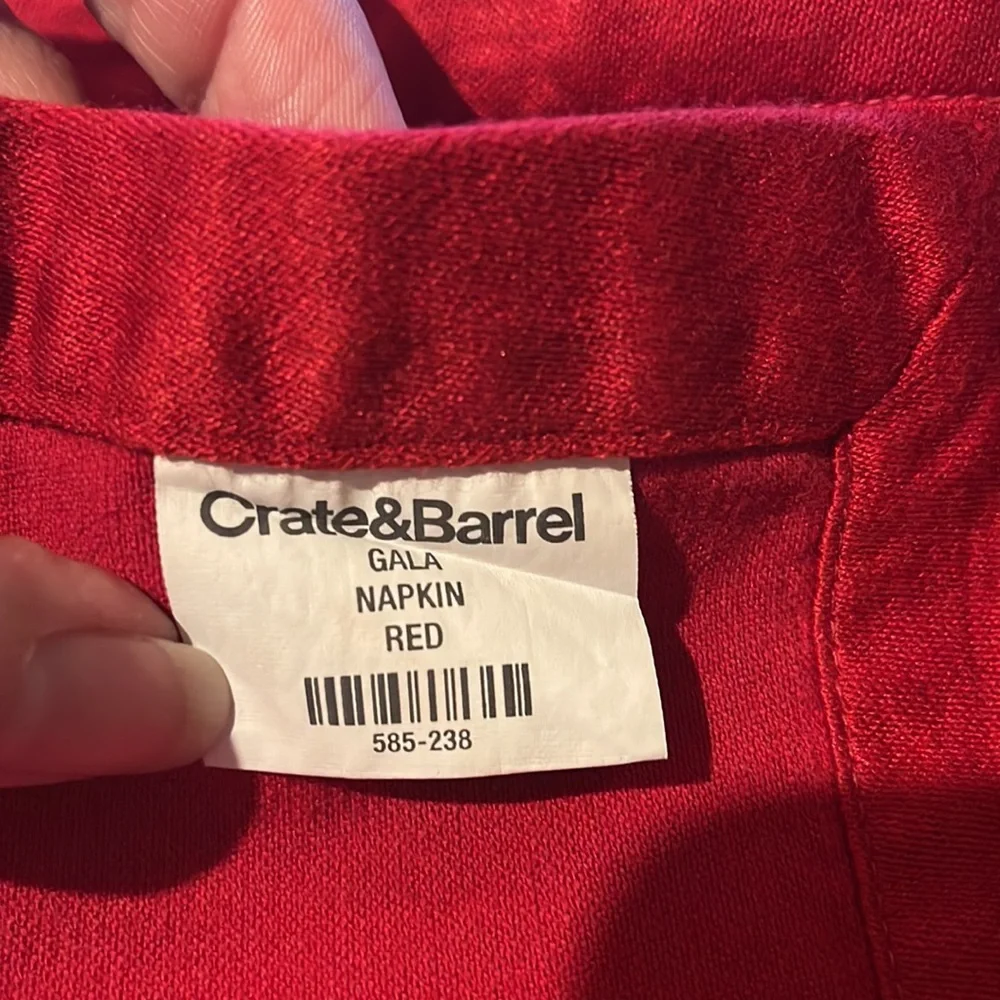 Crate and Barrel Gala Napkin- Red